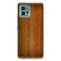 otorola Moto G72 Stevig Telefoonhoesje Donker Hout