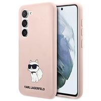 Karl Lagerfeld Choupette Samsung Galaxy S23+ 5G siliconen hoesje - Roze - thumbnail