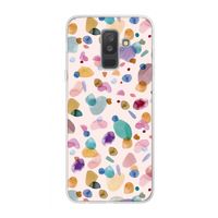 Terrazzo Memphis Pink: Samsung Galaxy A6 Plus (2018) Transparant Hoesje