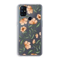 Peachy flowers: OnePlus Nord N10 5G Transparant Hoesje