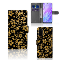 Samsung Galaxy S20 Hoesje Gouden Bloemen - thumbnail