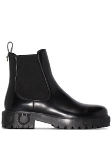 Ferragamo bottines chelsea à logo Gancini - Noir