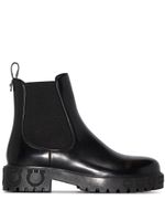 Ferragamo bottines chelsea à logo Gancini - Noir