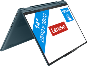 Lenovo Yoga 7 Hybride (2-in-1) 35,6 cm (14") Touchscreen 2.8K AMD Ryzen™ 7 7735U 16 GB LPDDR5-SDRAM 1 TB SSD Wi-Fi 6E (802.11ax) Windows 11 Home Blauwgroen