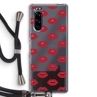 Lips: Sony Xperia 5 Transparant Hoesje met koord