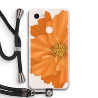 Orange Ellila flower: Pixel 3 XL Transparant Hoesje met koord