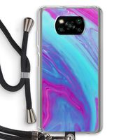 Zweverige regenboog: Xiaomi Poco X3 Pro Transparant Hoesje met koord