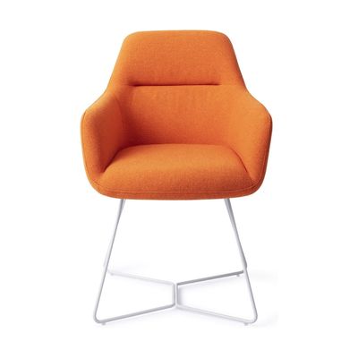 Jesper Home Kinko eetkamerstoel Tangerine beehive white