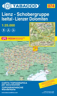 Wandelkaart 074 Lienz - Schobergruppe- Iseltal - Lienzer Dolomiten | Tabacco Editrice