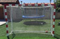 SET OF SHOCK ABSORBERS CURTAINS FOR FUTSAL / HANDBALL 3MM LINE PREMIUM WHITE