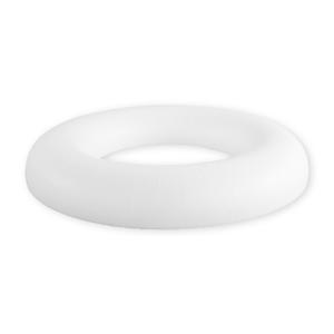 Piepschuim vorm/figuur vlakke/platte ring - wit - Dia 35 cm - Hobby materialen
