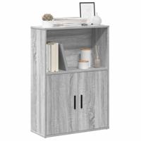 Boekenkast 60x24x85 cm bewerkt hout grijs sonoma eikenkleurig