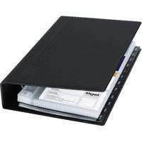 Sigel VZ300 Visitekaart ringboek 200 kaarten (b x h x d) 147 x 265 x 44 mm Zwart (mat) Kunststof