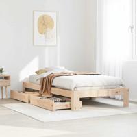 Bedframe zonder matras massief grenenhout 90x200 cm