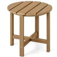 Bijzettafel Kleine Tuintafel Balkontafel Weerbestendig voor Terras Balkon Tuin 46 x 46 x 46 cm Bruin/Wit/Zwart