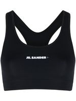 Jil Sander brassière de sport à logo imprimé - Noir