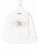 Moschino Kids pull à imprimé ourson - Blanc