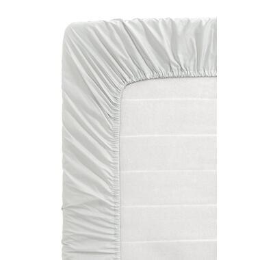Hoeslaken Percale katoen - lichtgrijs - 160x200 cm - Leen Bakker