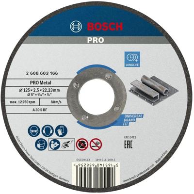 Bosch Professional Doorslijpschijf PRO Metal 125x22,23mm VE=1 - 2608603166