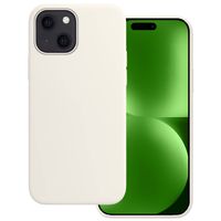 Basey iPhone 15 Plus Hoesje Siliconen Back Cover Case - iPhone 15 Plus Hoes Silicone Case Hoesje - Wit