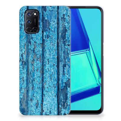 OPPO A52 | A72 | Bumper Hoesje | Wood Blue