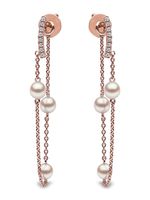 Yoko London boucles d'oreilles en or rose 18ct pavées de diamants