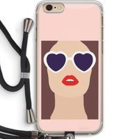 Red lips: iPhone 6 PLUS / 6S PLUS Transparant Hoesje met koord