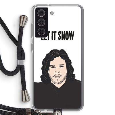 Let It Snow: Samsung Galaxy S21 FE Transparant Hoesje met koord
