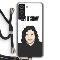 Let It Snow: Samsung Galaxy S21 FE Transparant Hoesje met koord