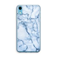 Blauw marmer: iPhone XR Transparant Hoesje