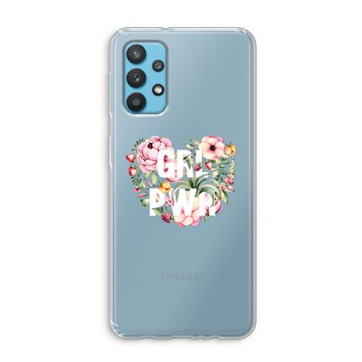 GRL PWR Flower: Samsung Galaxy A32 4G Transparant Hoesje