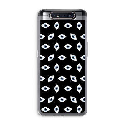 Eyes pattern: Samsung Galaxy A80 Transparant Hoesje
