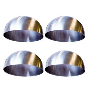 Amuse cloche/garneer vorm - 4x stuks - RVS - D8 x H4 cm - hapjes stolp