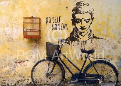 Kunstdruk Edition Street - No self no fear 50x70cm