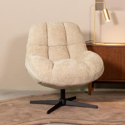LABEL51 Draaifauteuil 'Huxley' Elite stof, kleur Mushroom