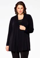 Yoek Cardigan met plooien | Blauw | Maat 58/60