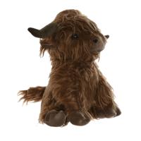 Deurstopper Schotse hooglander koe - 1,5 kilo - donkerbruin - 29 cm