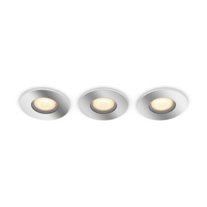 Philips Hue Adore badkamerinbouwspot White Ambiance 3-pack + dimmer