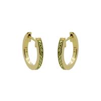 Karma Oorringen Hinged Hoops Green 12 mm Goud