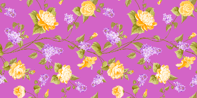 Bloemen bloesem patroon Vinyl tapijt Bloemen en planten
