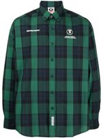 AAPE BY *A BATHING APE® chemise à carreaux - Vert - thumbnail