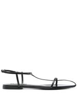 Jil Sander sandales en cuir - Noir