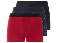 LIVERGY 3 heren boxers (Zwart/donkerblauw/rood, M)