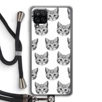 Kitten: Samsung Galaxy A12 Transparant Hoesje met koord