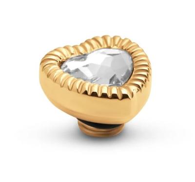 Melano Vivid Vintage Heart Steentje Crystal | Goud