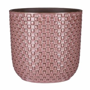 Mica Decorations Plantenpot - keramiek - roze - 21 x H20 cm - Plantenpotten