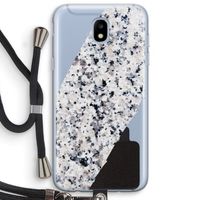 Gespikkelde marmer: Samsung Galaxy J5 (2017) Transparant Hoesje met koord