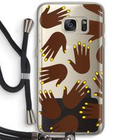 Hands dark: Samsung Galaxy S7 Transparant Hoesje met koord