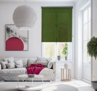 Groene stoffen patroon Raambekleding woonkamer