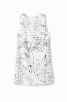 Midi-jurk letterprint - WHITE - XL